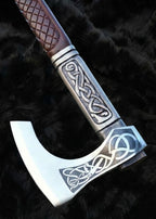 Assasin's Creed Valhalla Axe with Leather Sheath | Viking Battle Axe