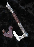 Assasin's Creed Valhalla Axe with Leather Sheath | Viking Battle Axe