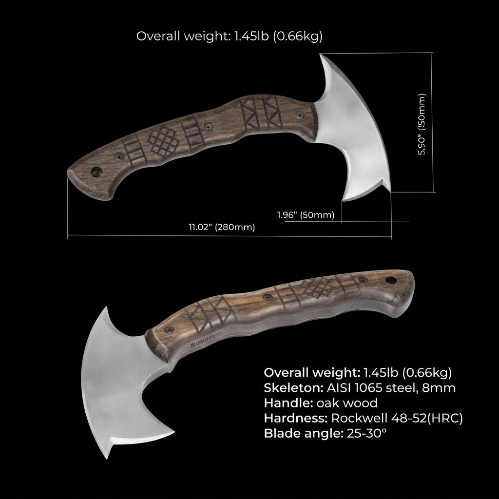 Handmade Tomahawk with Leather Sheath